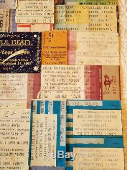 Vintage Lot of over 130 concert ticket stubs from 1977 1992 Grateful Dead etc