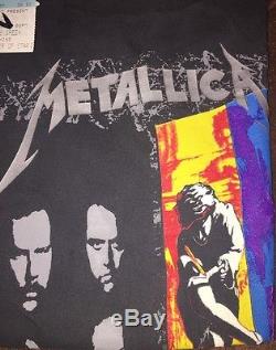 Vintage Metallica And GNR Concert T-Shirts With Original Ticket Stub