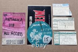 Vintage Metallica Concert Ticket Stub & VIP After Show Pass Lot 1988 2000 Metal