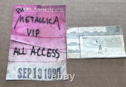 Vintage Metallica Concert Ticket Stub & VIP After Show Pass Lot 1988 2000 Metal