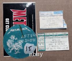 Vintage Metallica Concert Ticket Stub & VIP After Show Pass Lot 1988 2000 Metal