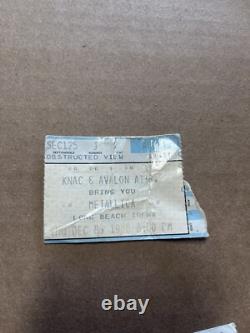 Vintage Metallica Concert Ticket Stub & VIP After Show Pass Lot 1988 2000 Metal