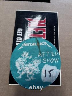 Vintage Metallica Concert Ticket Stub & VIP After Show Pass Lot 1988 2000 Metal