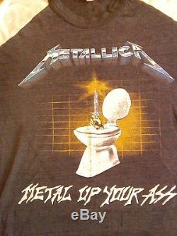 Vintage Metallica shirt and concert ticket stub from 88