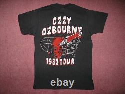 Vintage Original Ozzy 1982 Diary Of A Madman Concert Tour T Shirt &Ticket Stub