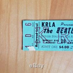 Vintage Original THE BEATLES 8/28/1966 Dodger's Stadium Concert Ticket Stub
