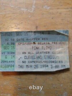 Vintage Pink Floyd Concert Ticket And Stub And Carnival Mirror