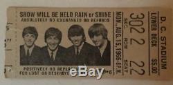 Vintage Rare 1964 Beatles Photo & 1966 Concert Ticket Stub DC Stadium Very Nice