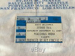 Vintage Rare Original JETHRO TULL 1987 Rock Concert T Shirt & Ticket Stub