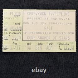 Vintage Ratt T-shirt and Concert Ticket Stub 1984 Ratt N Roll Tour Stitch Large