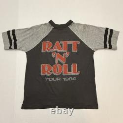 Vintage Ratt T-shirt and Concert Ticket Stub 1984 Ratt N Roll Tour Stitch Large