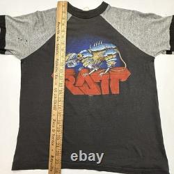 Vintage Ratt T-shirt and Concert Ticket Stub 1984 Ratt N Roll Tour Stitch Large