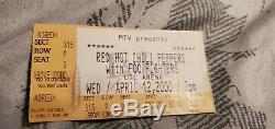 Vintage Red Hot Chili Peppers / Foo Fighters MTV Concert Ticket Stub. VHTF