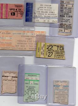Vintage Rock Concert Ticket Stub Lot (1979-1999) AC/DC, Rolling Stones, Boston +
