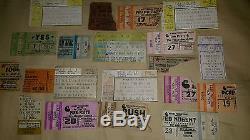 Vintage Rock concert ticket stubs rock and roll