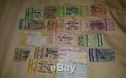 Vintage Rock concert ticket stubs rock and roll