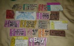 Vintage Rock concert ticket stubs rock and roll