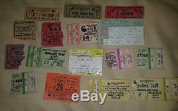 Vintage Rock concert ticket stubs rock and roll