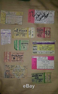 Vintage Rock concert ticket stubs rock and roll