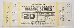 Vintage Rolling Stones Nov 20 1981 UNIDome Cedar Falls IA Concert Ticket Stub