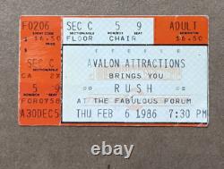 Vintage Ruch Concert Ticket Stub & Sticket Lot 1986 1990 1994 2010 Avalon