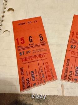 Vintage Sonny & Cher Concert Program & 3 Ticket Stubs 1972, San Antonio