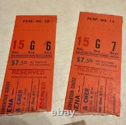 Vintage Sonny & Cher Concert Program & 3 Ticket Stubs 1972, San Antonio