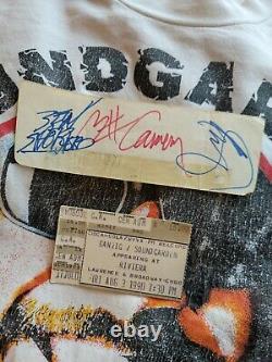 Vintage Soundgarden Tour Concert Shirt (1990) withticket stub & autographs