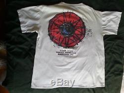 Vintage THE CURE 1992 Wish Tour Concert Tee Shirt White/Blue Heart & Ticket Stub