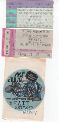 Vintage VAN HALEN 1993 Concert Ticket with Pass PACIFIC AMP Right Here RightNOW