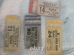 Vintage concert ticket stubs. Lot of 40 ticket stubs. A variety of ticket stubs
