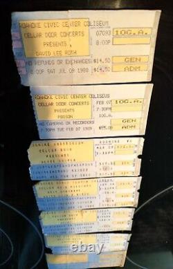 Vintage concert ticket stubs lot AC/DC, Ozzy Osbourne, Poison, David Lee Roth
