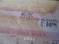 Vtg 1990, 1991, 1996 AC/DC Concert Ticket Stub Lot, 4 Tickets, Cow Palace, Shore