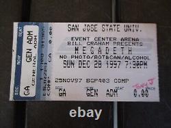 Vtg 1992, 1997 MEGADETH Concert Ticket Stub Lot, 3 Tickets, Cow Palace