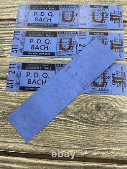 Vtg Concert Ticket Stub P. D. Q. Bach March 27 1969 Lot Of 4 Illinois Assembly