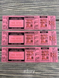 Vtg Concert Ticket Stub The Fifth Dimension October 18 1969 Illinois Assembly