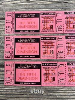 Vtg Concert Ticket Stub The Fifth Dimension October 18 1969 Illinois Assembly