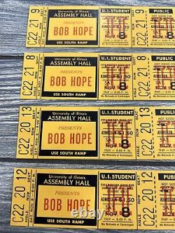 Vtg Concert Ticket Unused Stub November 8 1969 Bob Hope Lot Of 4 Illinois