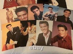 Vtg Elvis Presely Lot Postcards Calendar Magazine Concert Folio And Ticket Stubs