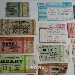 Vtg Lot 40 Rock Concert Ticket Stubs 70s 80s Sabbath Queen Kiss Foghat Styx Rush