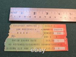 Vtg RUSH Concert Ticket Stub, Nov 20, 1982, Rosemont Horizon Chicago Misprint