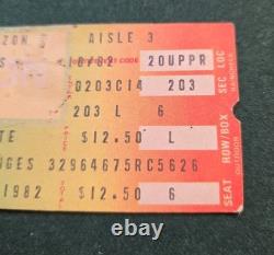 Vtg RUSH Concert Ticket Stub, Nov 20, 1982, Rosemont Horizon Chicago Misprint