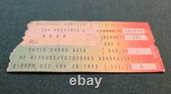 Vtg RUSH Concert Ticket Stub, Nov 20, 1982, Rosemont Horizon Chicago Misprint