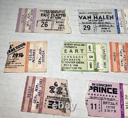 Vtg Rock Concert Ticket Stubs Van Halen Prince Cheap Trick Heart ZZ Top 70s 80s