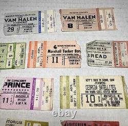 Vtg Rock Concert Ticket Stubs Van Halen Prince Cheap Trick Heart ZZ Top 70s 80s