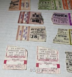 Vtg Rock Concert Ticket Stubs Van Halen Prince Cheap Trick Heart ZZ Top 70s 80s