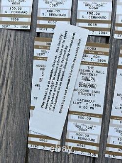 Vtg Sandra Bernhard Comedian Concert Ticket Stub Unused September 7 1996 Lot 10