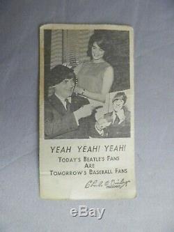 Vtg September 17, 1964 The Beatles Concert Ticket Stub Kansas City, Mo