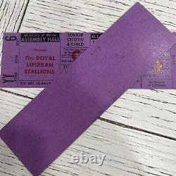 Vtg The Royal Lipizzan Stallions Unused Concert Ticket Stub 1978 Lot Of 2