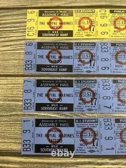 Vtg The Royal Marines Tattoo Illinois Nov 17 1965 Concert Ticket Lot Unused Stub